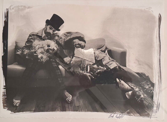 Comfort with clowns Platinum Palladium Print 11x14